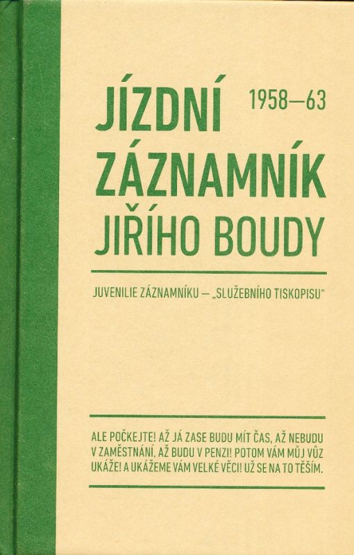 Jízdní záznamník Jiřího Boudy